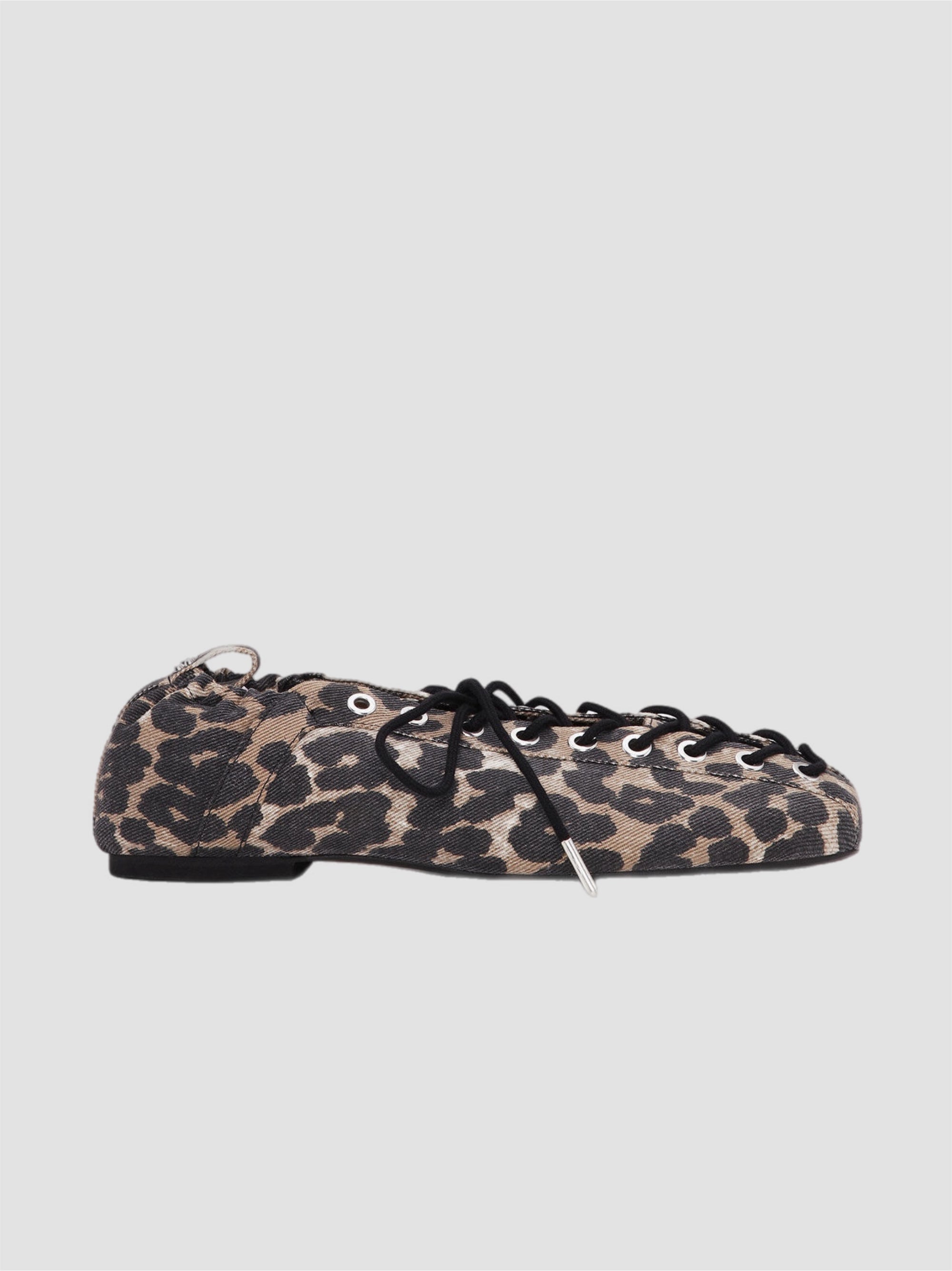 Ganni Lace-Up Ballerinas