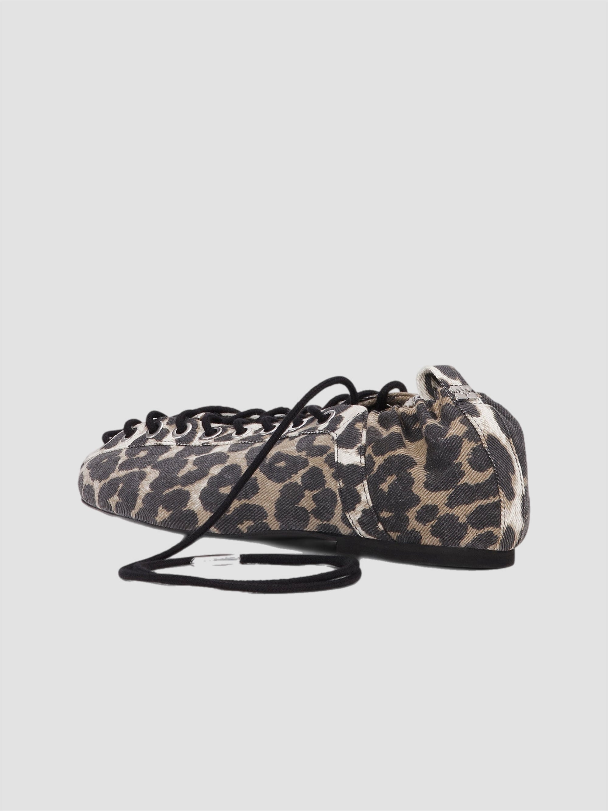 Ganni Lace-Up Ballerinas
