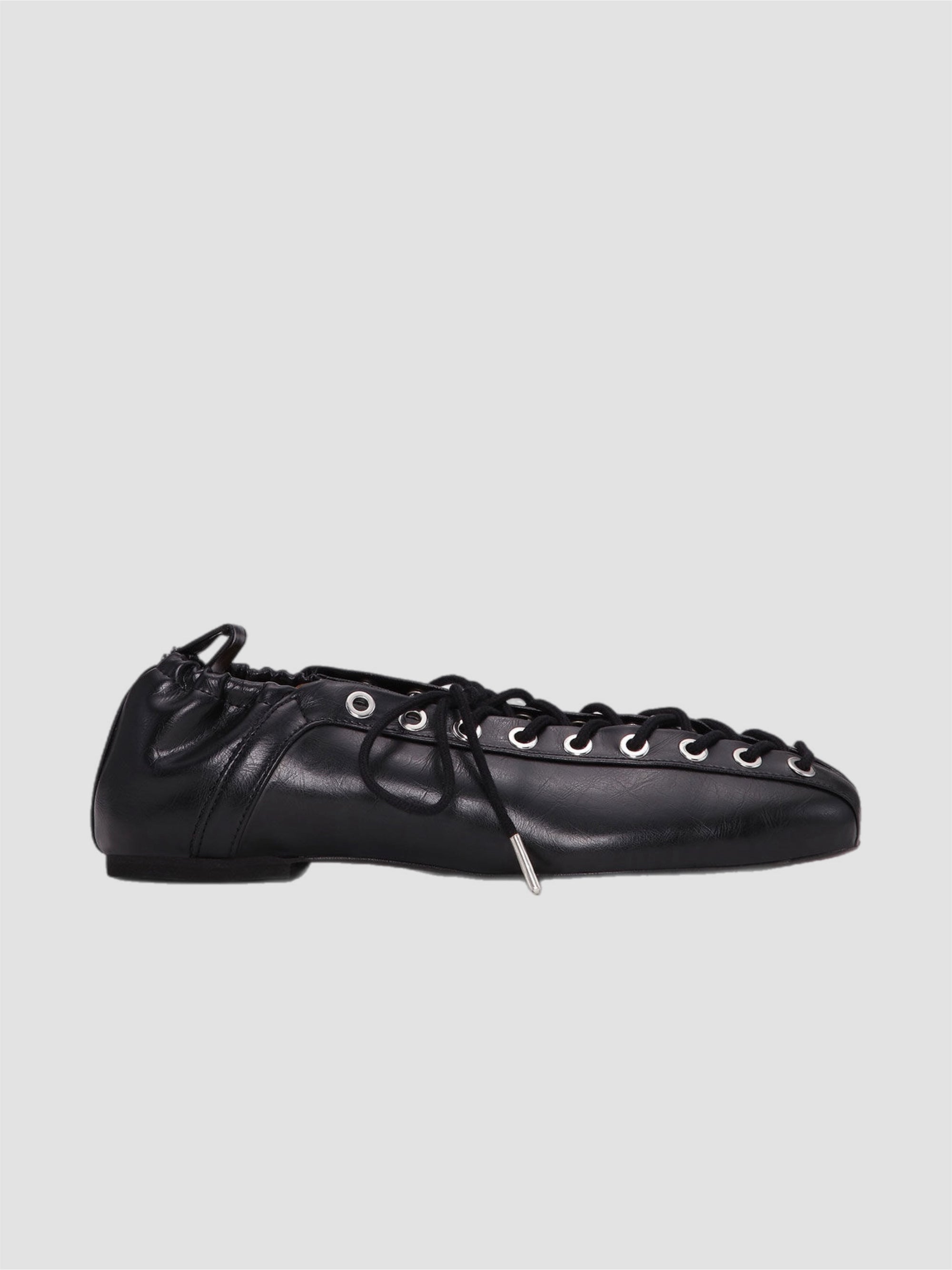 Ganni Lace-Up Ballerinas