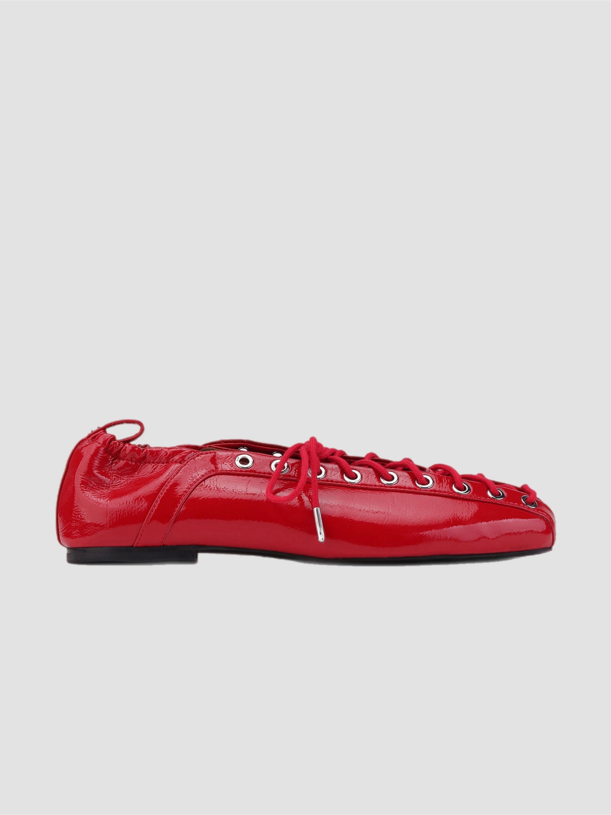 Ganni Lace-Up Ballerinas