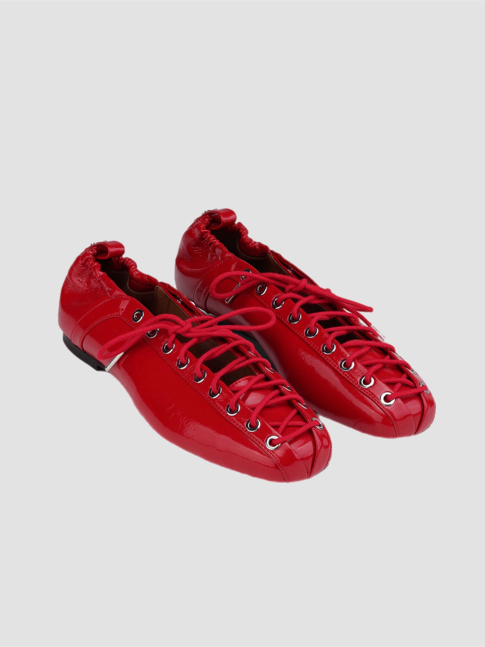 Ganni Lace-Up Ballerinas
