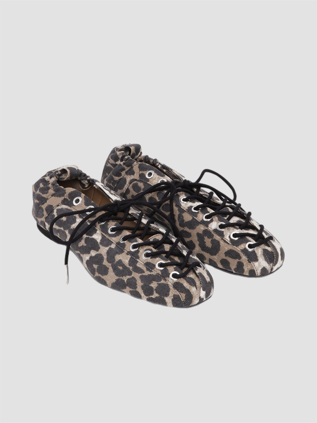 Ganni Lace-Up Ballerinas