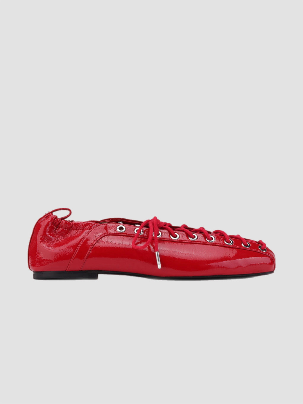 Ganni Lace-Up Ballerinas